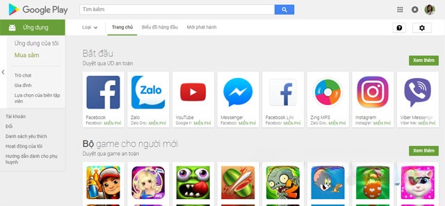 Cài đặt Google Play APK trên Android TV