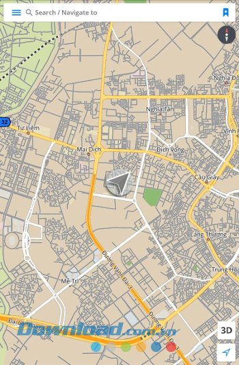 Giao diện ứng dụng GPS Navigation & Maps Sygic Giao diện ứng dụng GPS Navigation & Maps Sygic