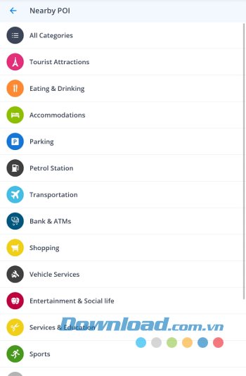 Tìm kiếm vị trí liền kề theo POI trên GPS Navigation & Maps Sygic Tìm kiếm vị trí liền kề theo POI trên GPS Navigation & Maps Sygic