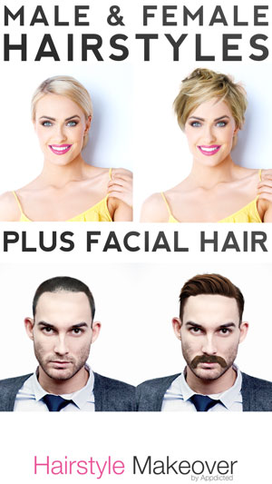 Hairstyle Makeover là ứng dụng tạo kiểu tóc nam nữ trên iPhone