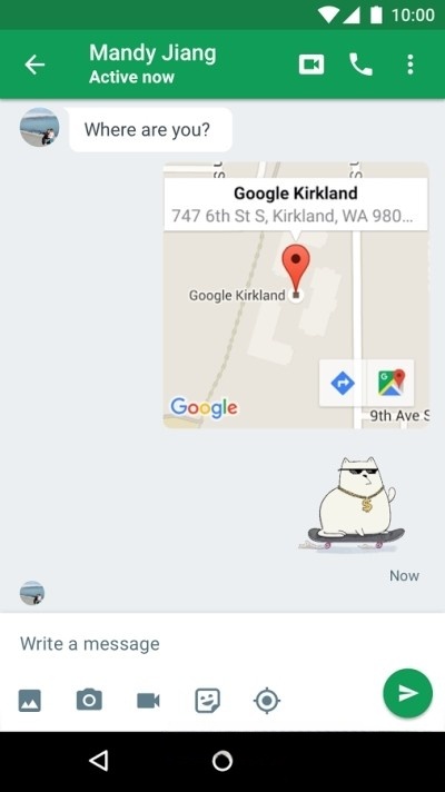 Chia sẻ vị trí hiện tại của bạn thông qua Hangouts cho Android