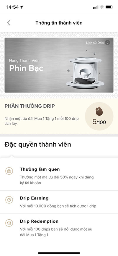 App Highlands Coffee cho iOS