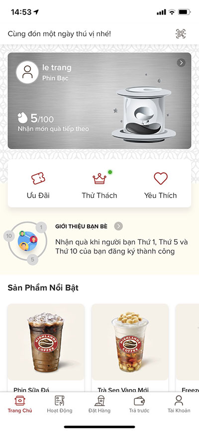 Highlands Coffee cho iPhone