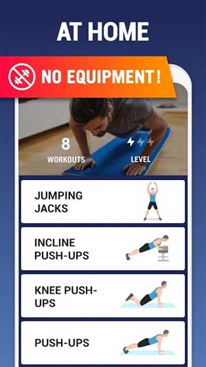 Home Workout cung cấp các bài tập không cần thiết bị chuyên dụng