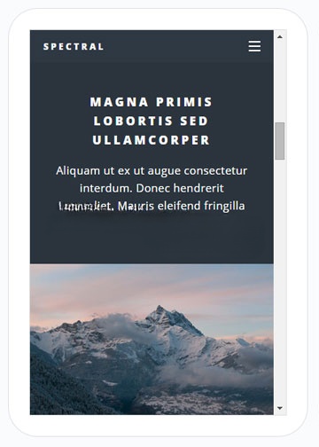 Giao diện của Spectral trên điện thoại di động HTML5 UP