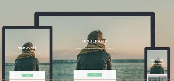 Giao diện của Highlights HTML5 UP