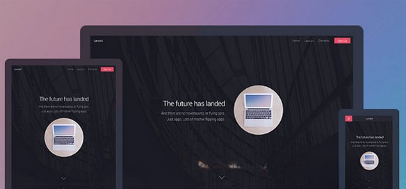 Giao diện của Landed HTML5 UP