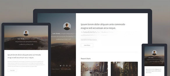 Giao diện của Strata HTML5 UP