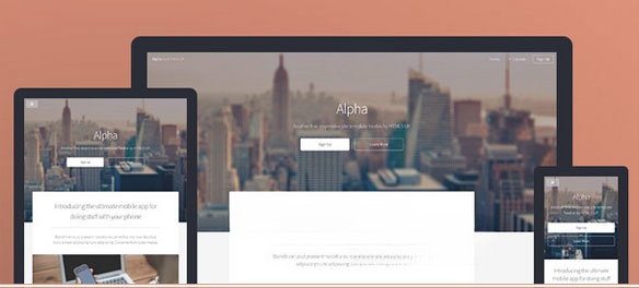 Giao diện của template Alpha HTML5 UP