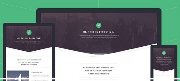 Giao diện của template website Directive HTML5 UP