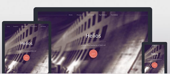 Giao diện của Helios HTML5 UP