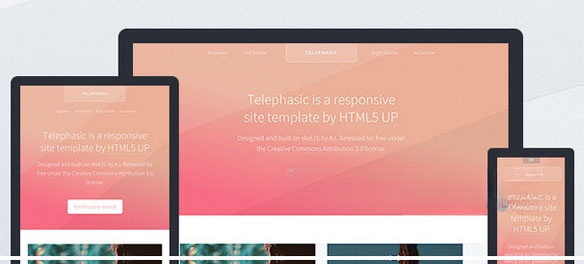 Giao diện của Telephasic HTML5 UP