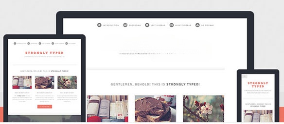 Giao diện của Strongly Typed HTML5 UP