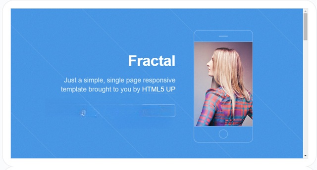 Giao diện Fractal trên máy tính bảng HTML5 UP