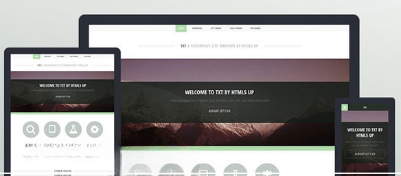 Tải template website HTML5 TXT HTML5 UP