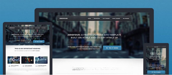 Download template website CSS3 Zerofour HTML5 UP