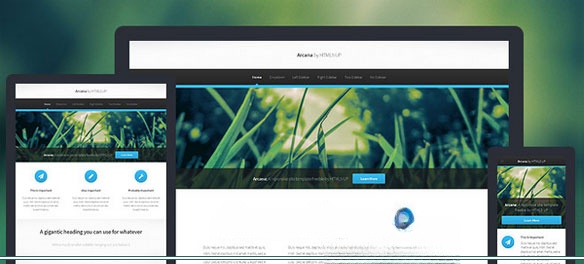 Giao diện của template Arcana HTML5 UP