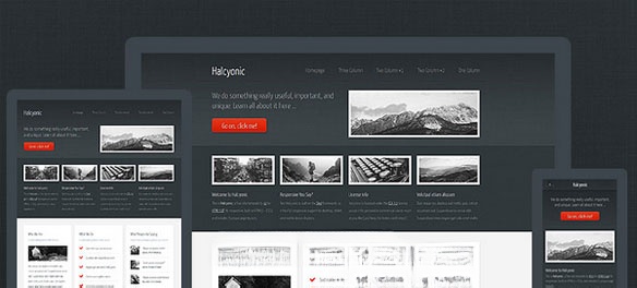 Giao diện của Halcyonic HTML5 UP