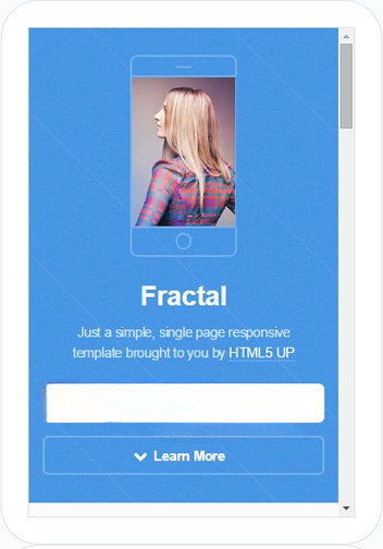 Giao diện Fractal trên điện thoại HTML5 UP