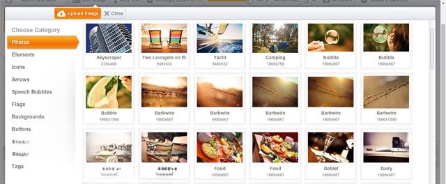 Tải và sử dụng ảnh trong phần mềm web Html5maker