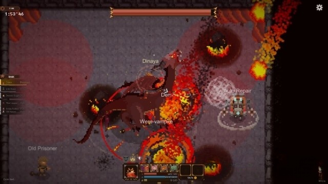Hợp tác đánh trùm có vẻ ngoài khổng lồ và sức mạnh khủng khiếp trong game chiến đấu hành động Hunger Dungeon cho máy tính