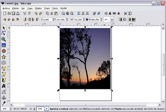 Giao diện Inkscape