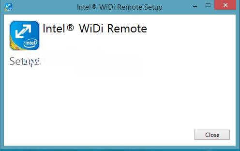 Thiết lập chương trình Intel WiDi Remote