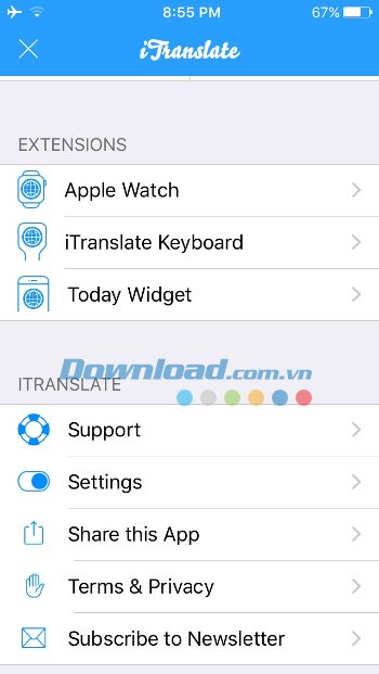 Phiên bản nâng cấp iTranslate