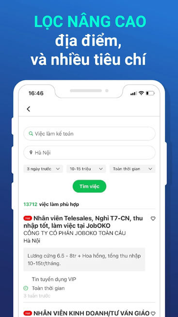 Bộ lọc tìm kiếm nâng cao