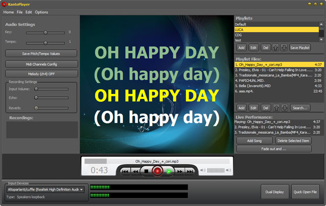 Giao diện hát karaoke