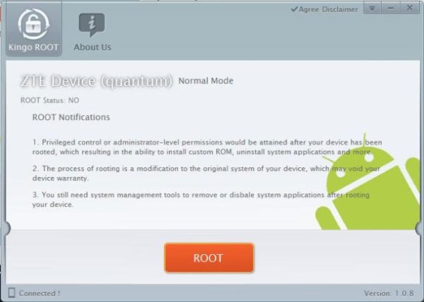 Khởi chạy ứng dụng Kingo Android Root