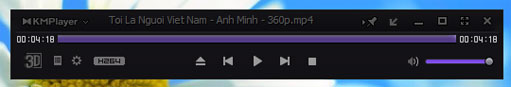 Giao diện KMPlayer thu nhỏ