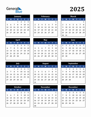 Mẫu lịch đẹp 2025