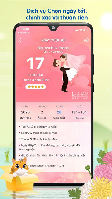 Hỗ trợ chọn ngày tốt