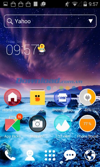 LINE Launcher hỗ trợ nhiều chủ đề bắt mắt 
