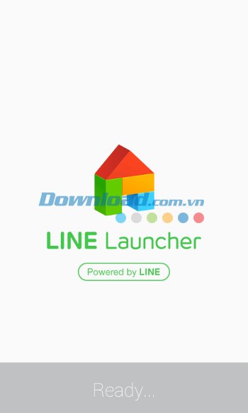 Giao diện khởi động của LINE Launcher