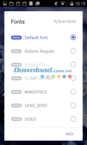 Thay đổi font chữ biểu tượng với LINE Launcher