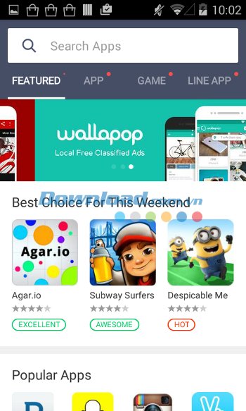 Tính năng App Picks của LINE Launcher