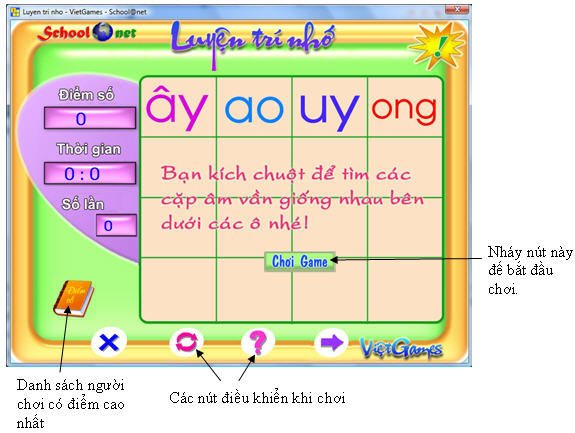 Trò chơi tập ghép vần tiếng Việt