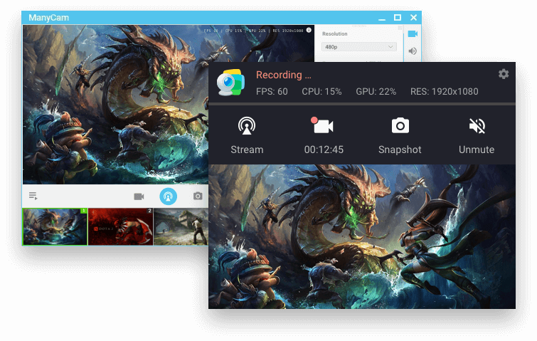 ManyCam hỗ trợ stream game