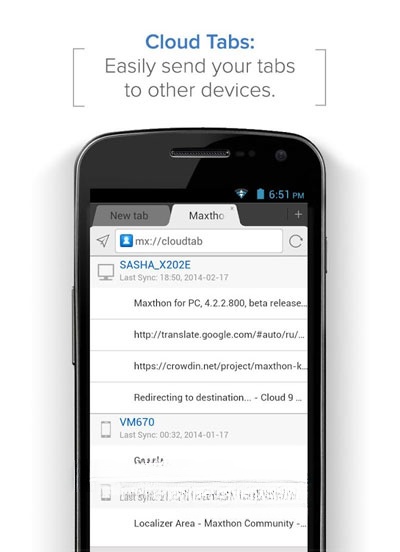 Maxthon Cloud Browser cho Android