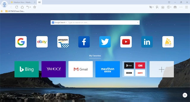 Giao diện Maxthon 5 mới