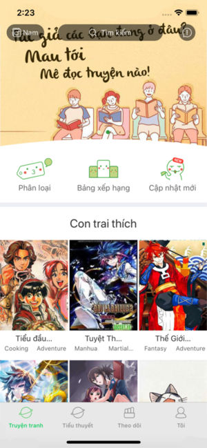 Thư viện truyện trực tuyến