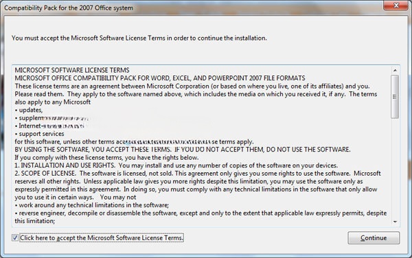 Microsoft Office Compatibility Pack hỗ trợ mở và chỉnh sửa file Docx, XLsx, pptx