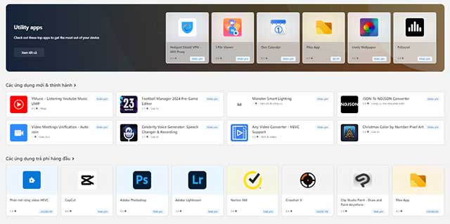 Rất nhiều ứng dụng phổ biến để cài đặt trên máy tính của bạn
