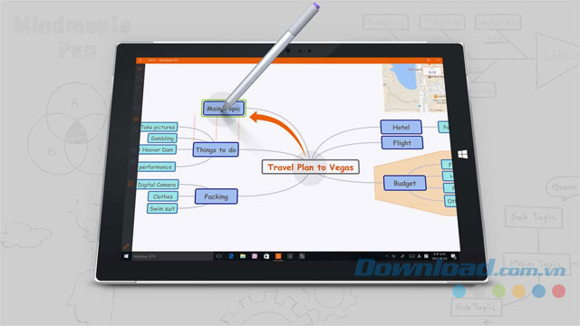 Tạo bản đồ tư duy với MindMaple Pen
