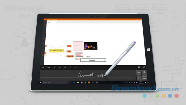 Sử dụng bút trỏ để thao tác