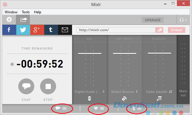 Tương tác với người nghe Mixlr Tương tác với người nghe Mixlr
