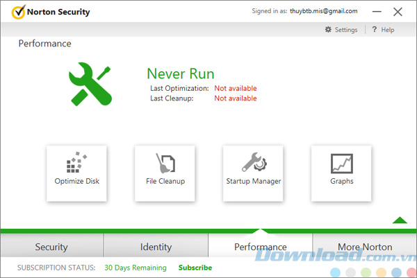 Các tùy chọn trong Performance Các tùy chọn trong Performance