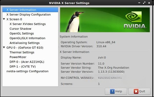nVidia Linux Display Driver nVidia Linux Display Driver